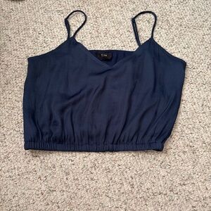 The Reset Deep Blue Crop Top